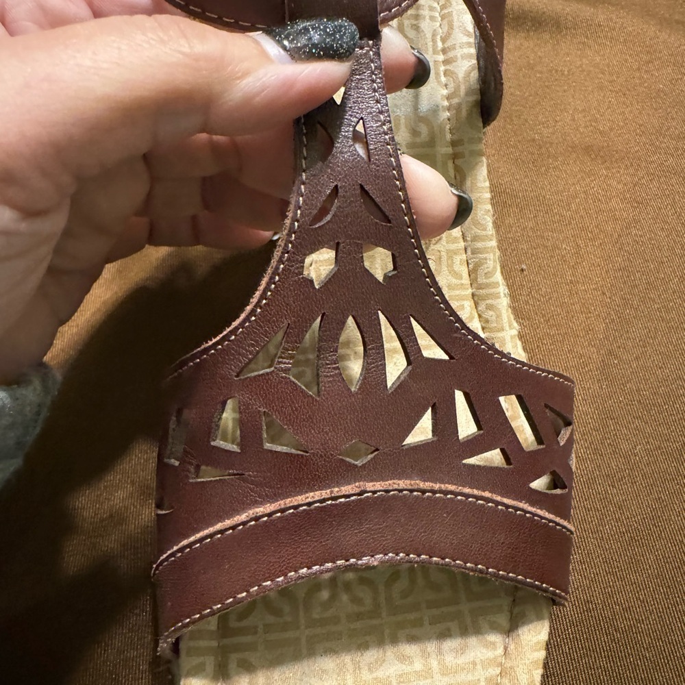 Rockport Brown Leather Wedges Size 11M - Picture 12 of 13
